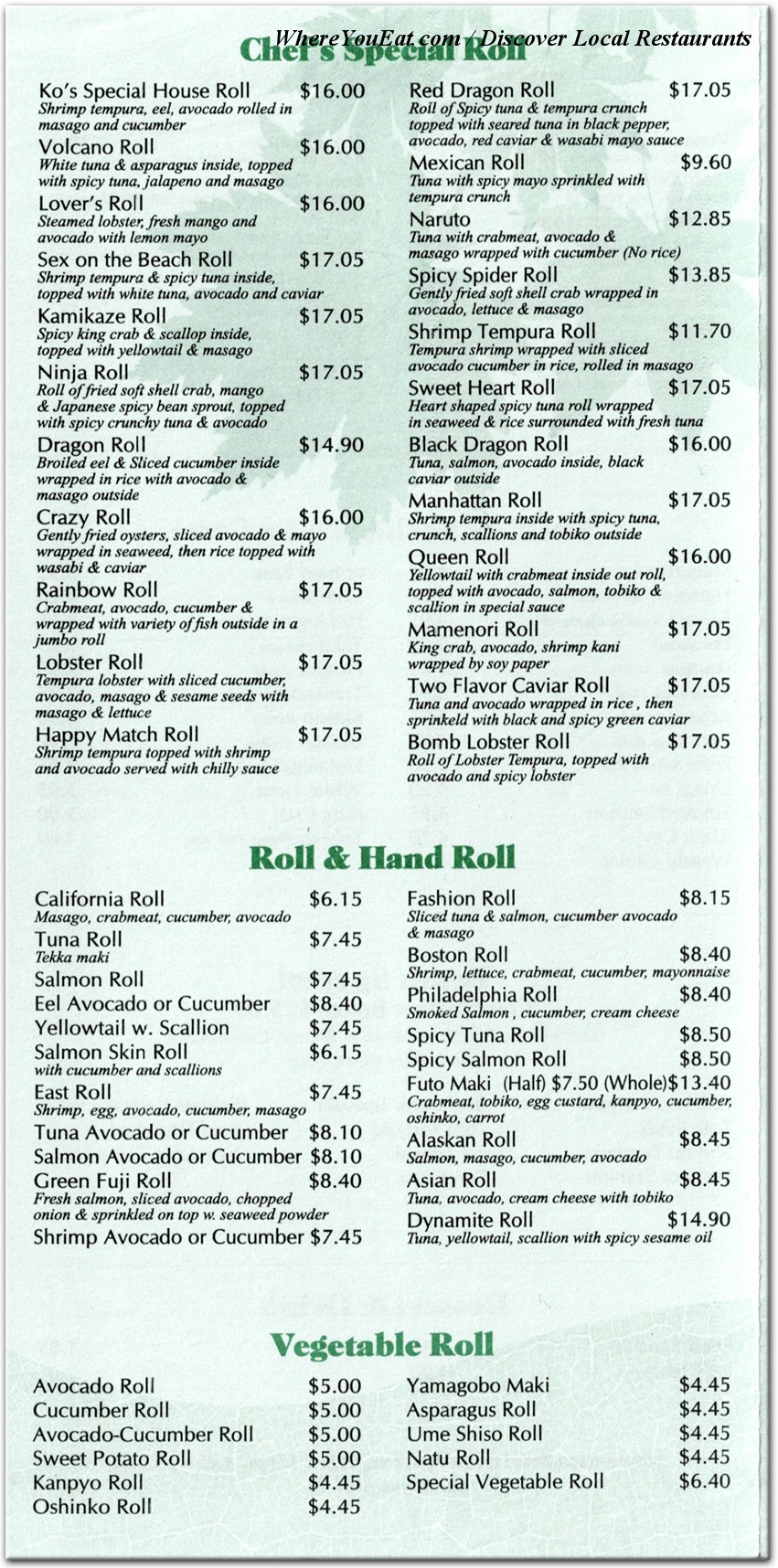 menu image