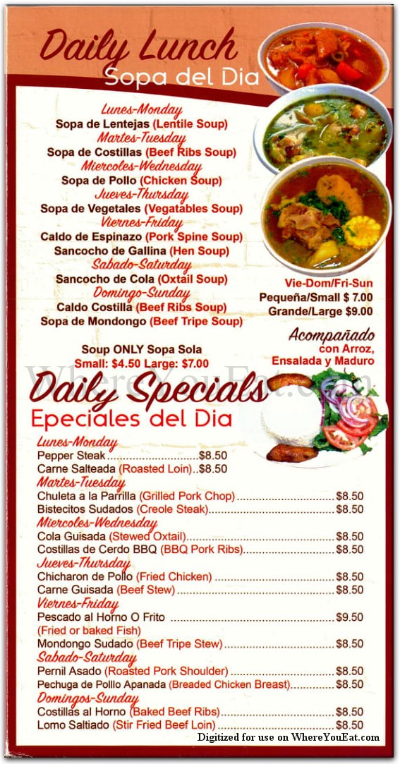 menu image