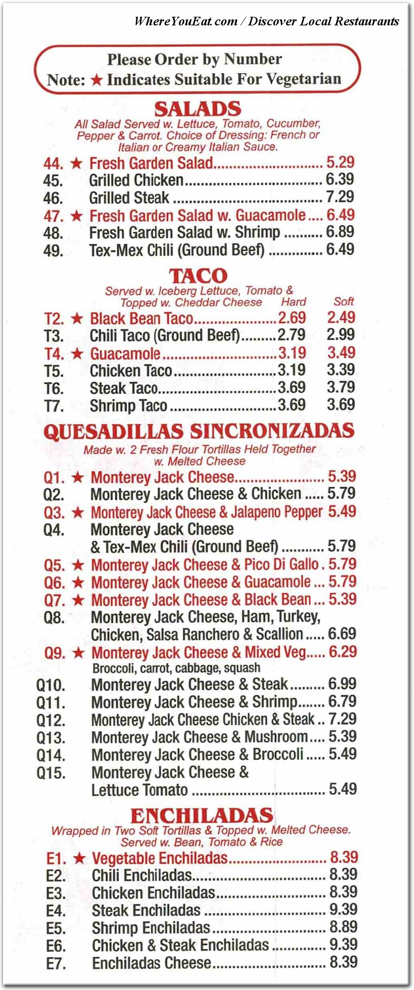 menu image