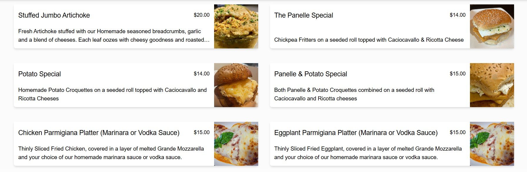 menu image