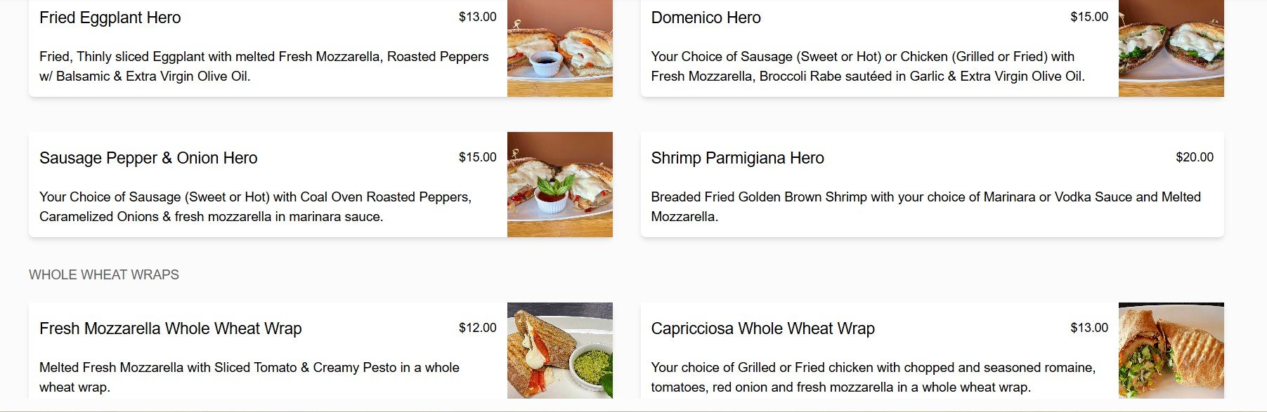 menu image