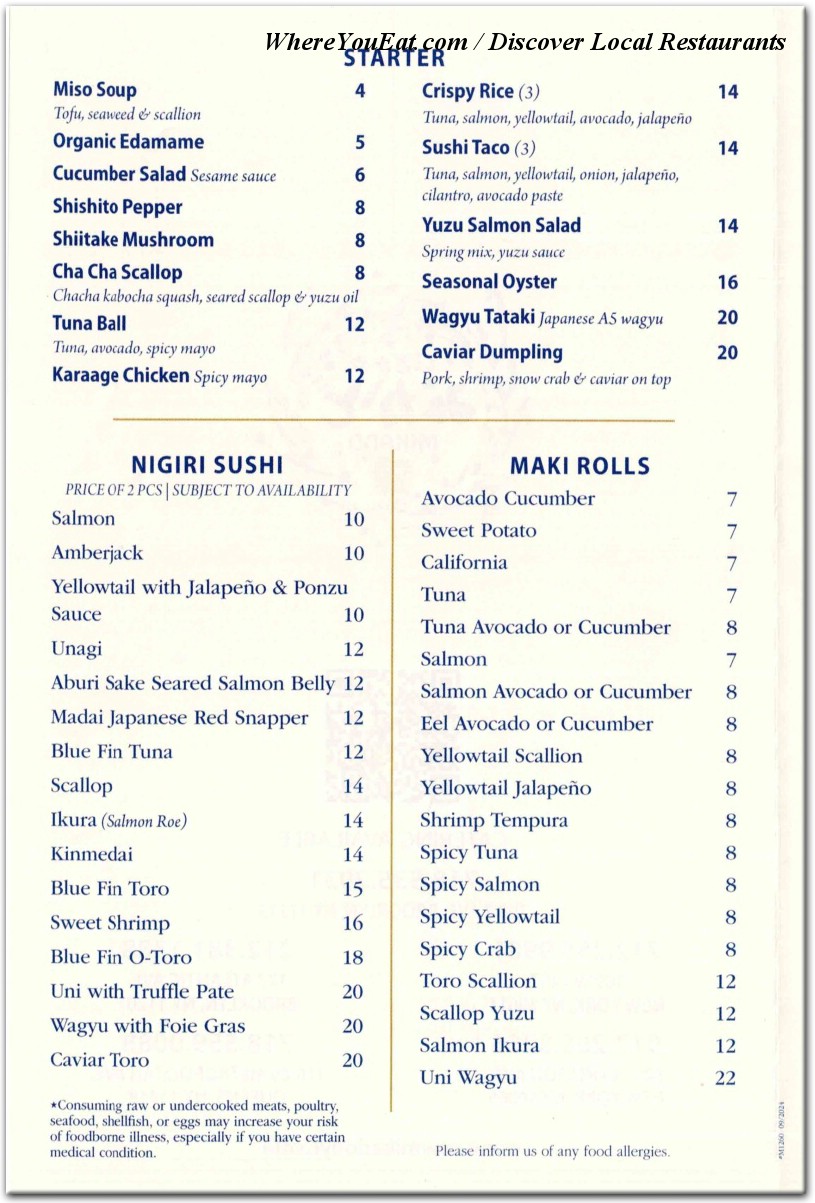 menu image