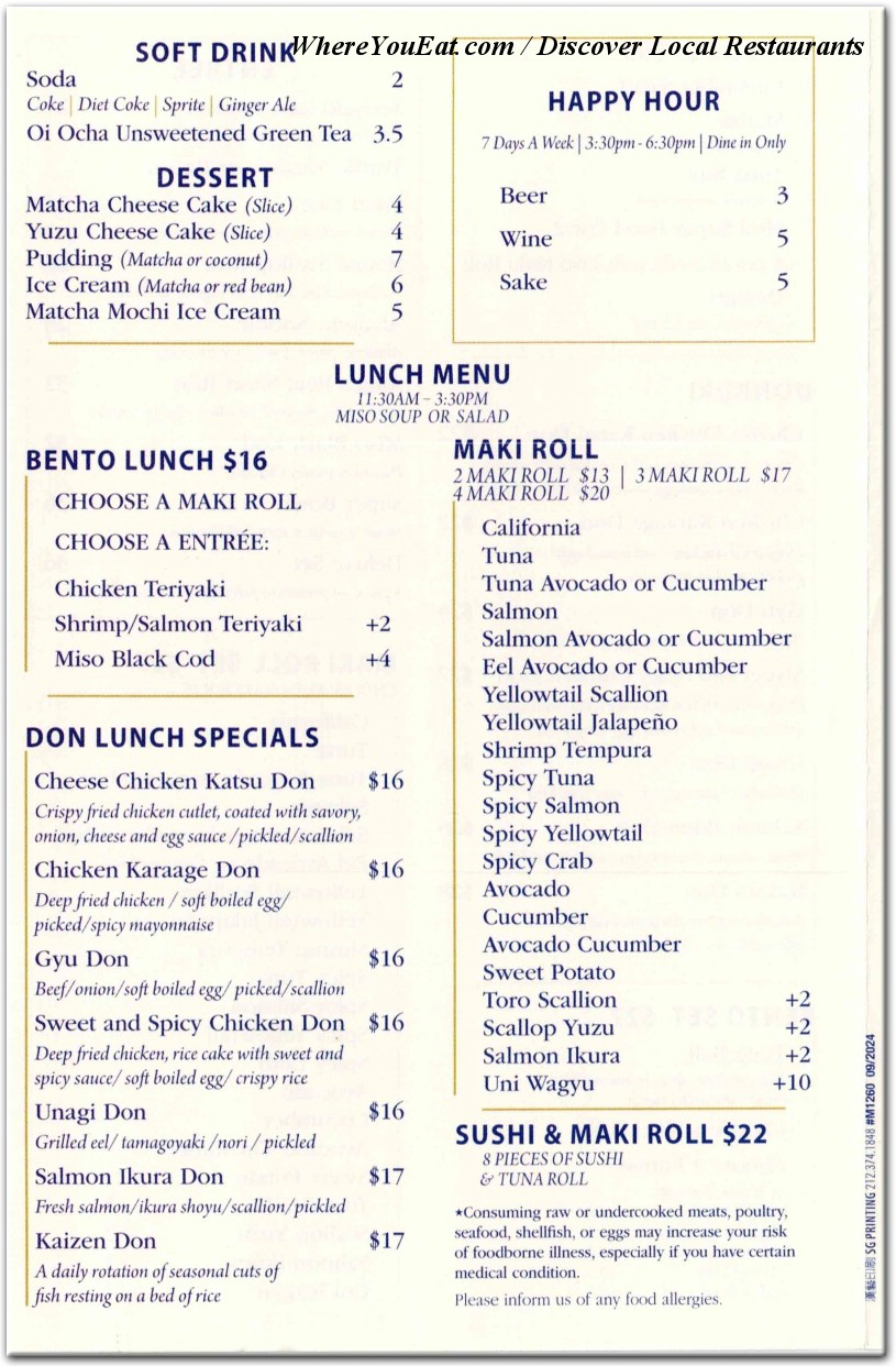 menu image