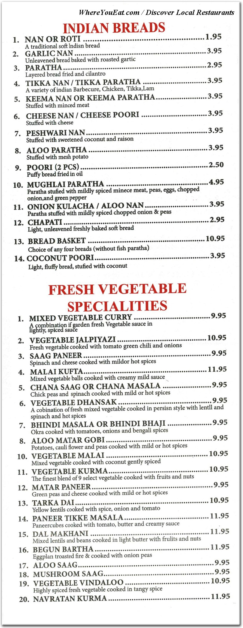 menu image