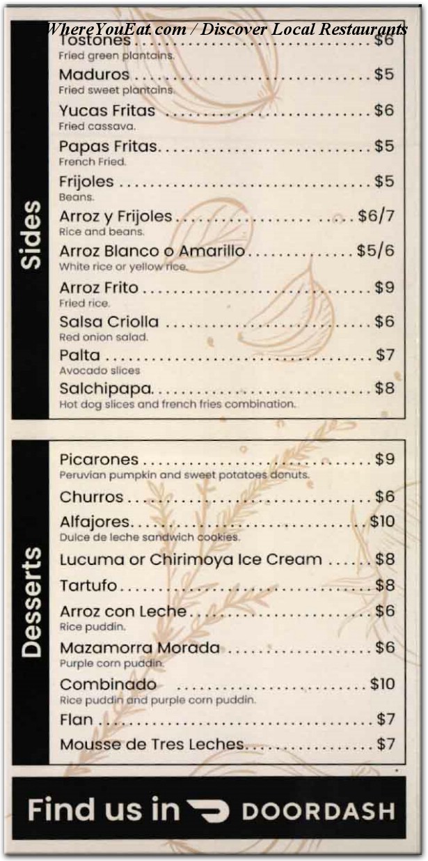 menu image
