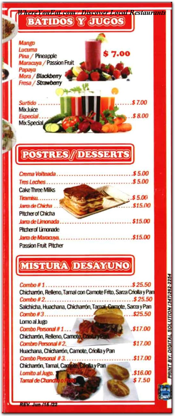 menu image