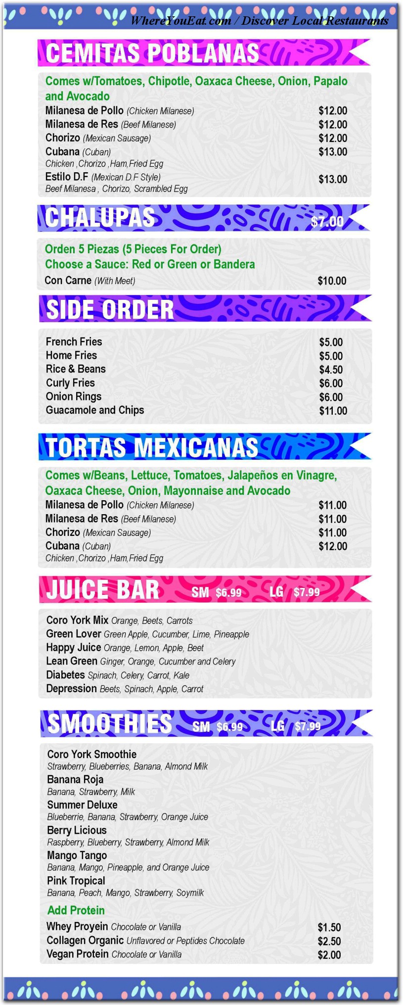 menu image