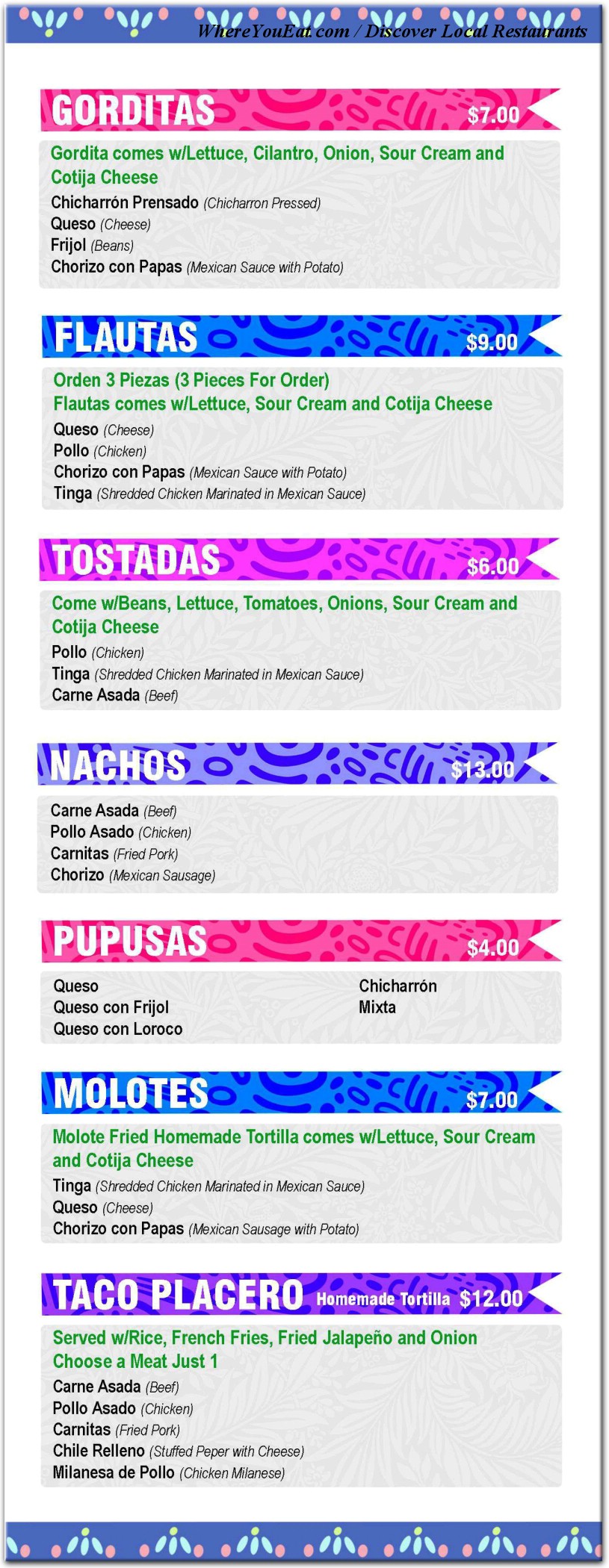 menu image