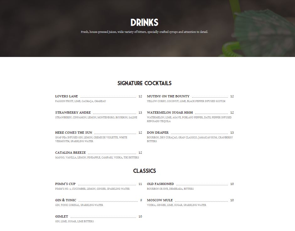 menu image