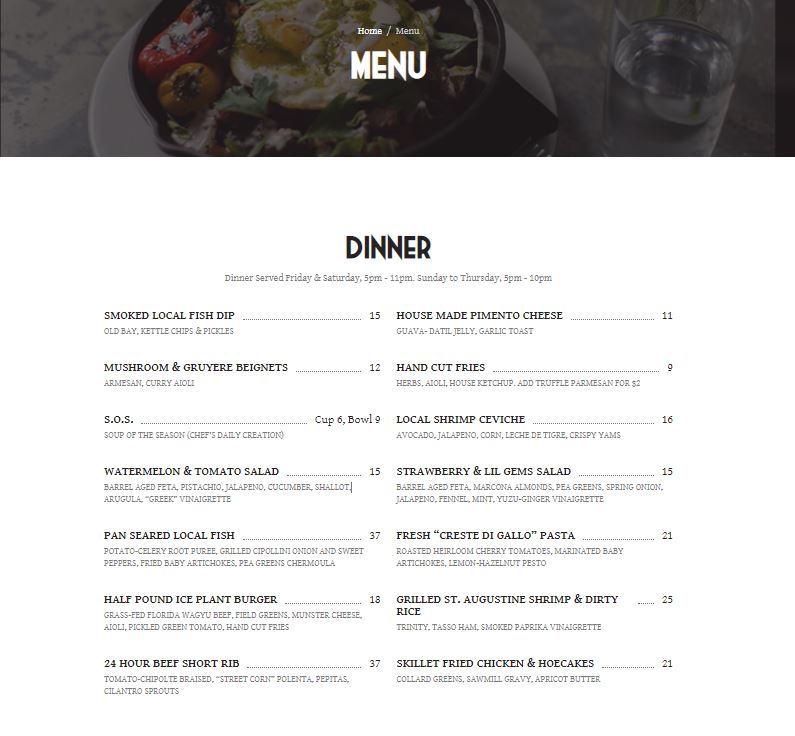 menu image