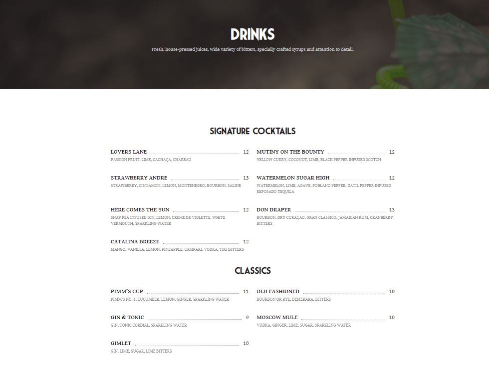 menu image