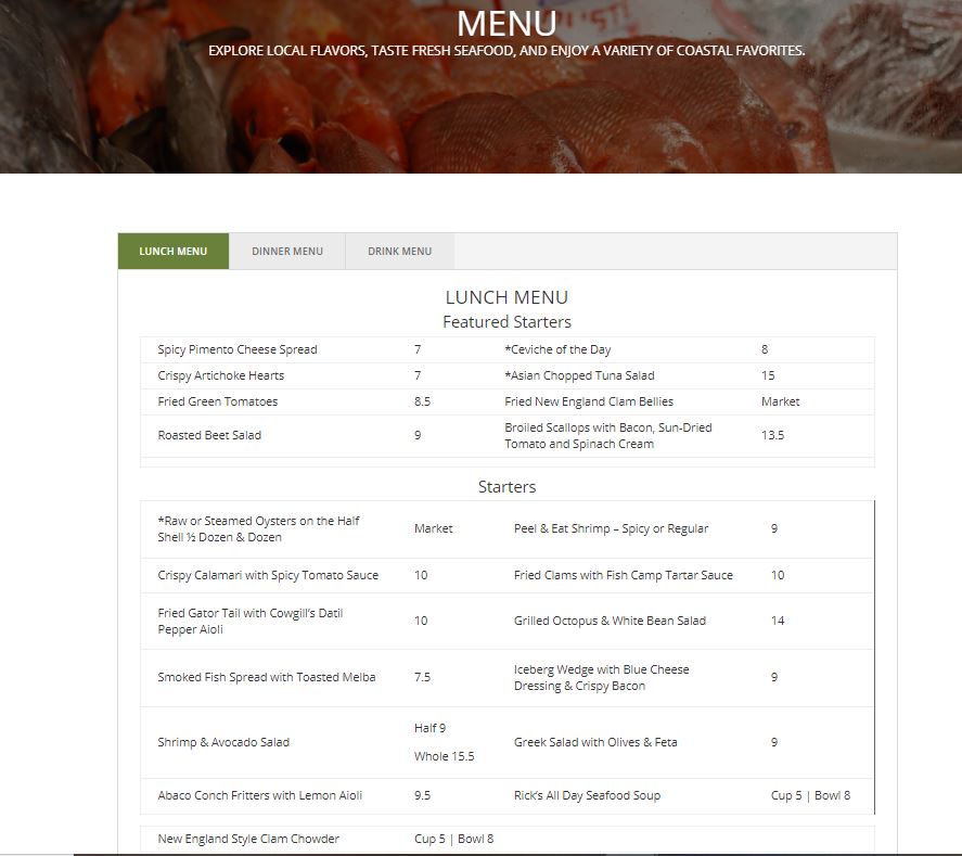 menu image