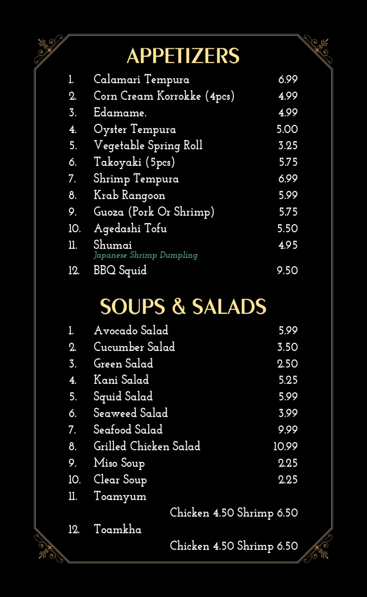 menu image