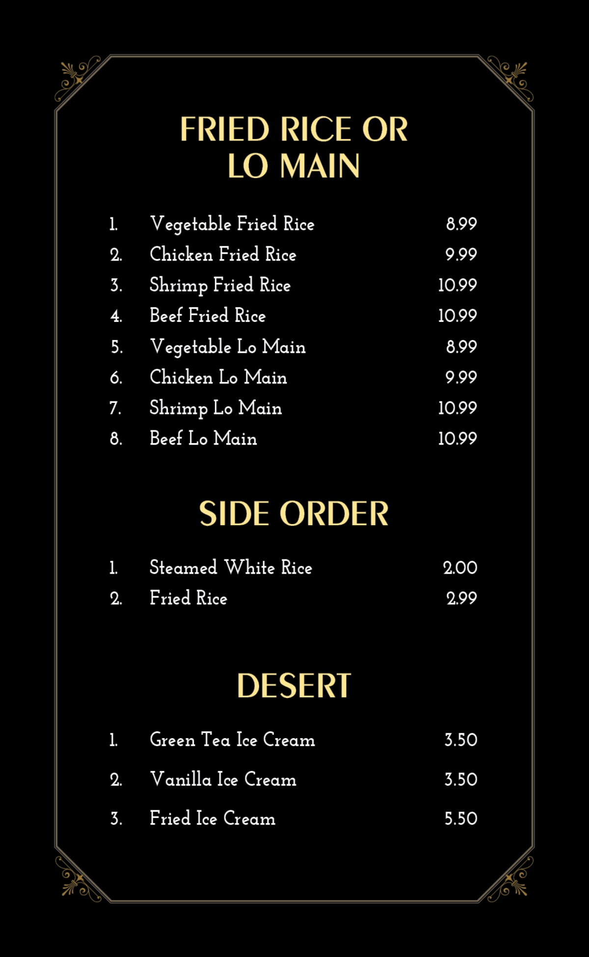 menu image