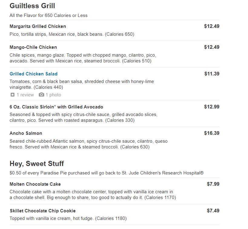 menu image