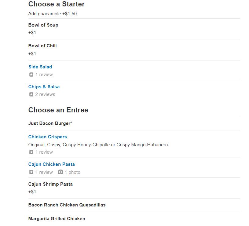 menu image