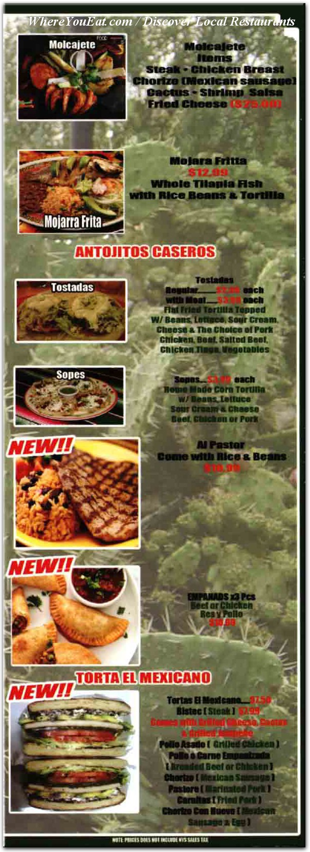 menu image