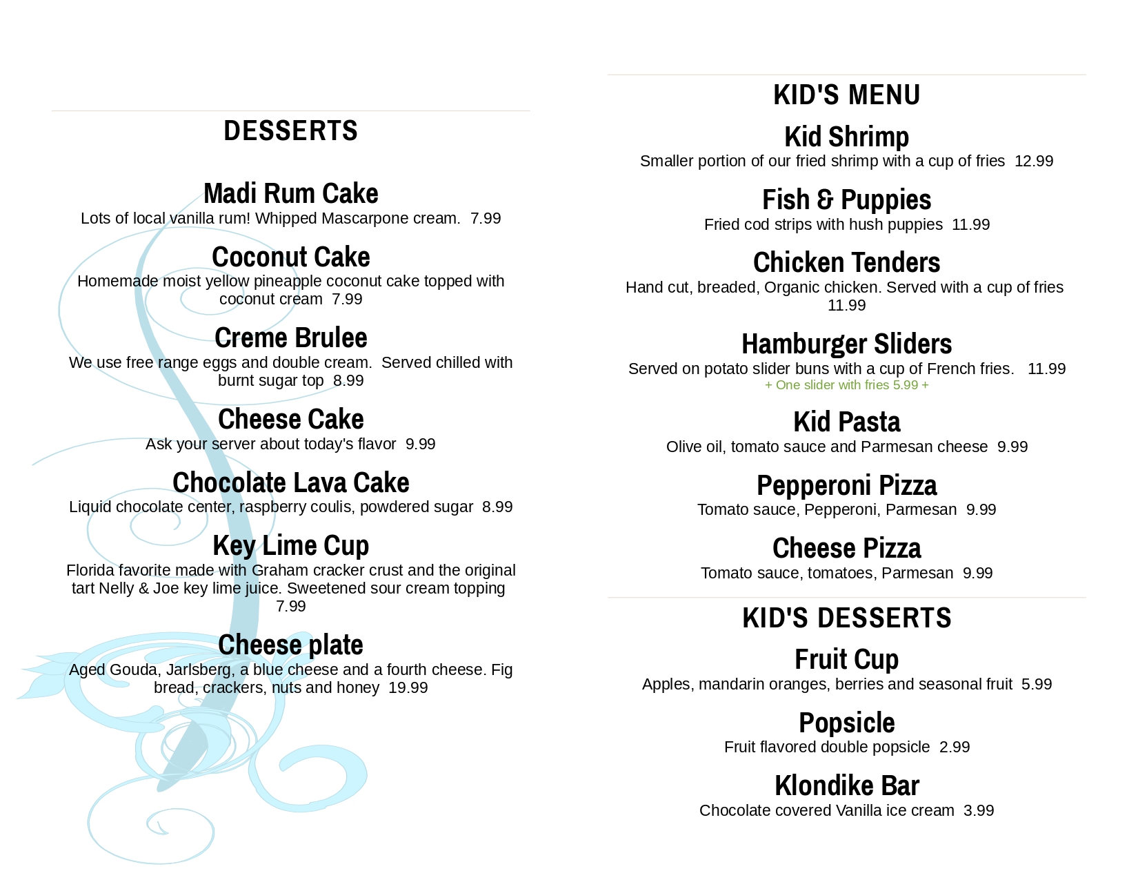 menu image