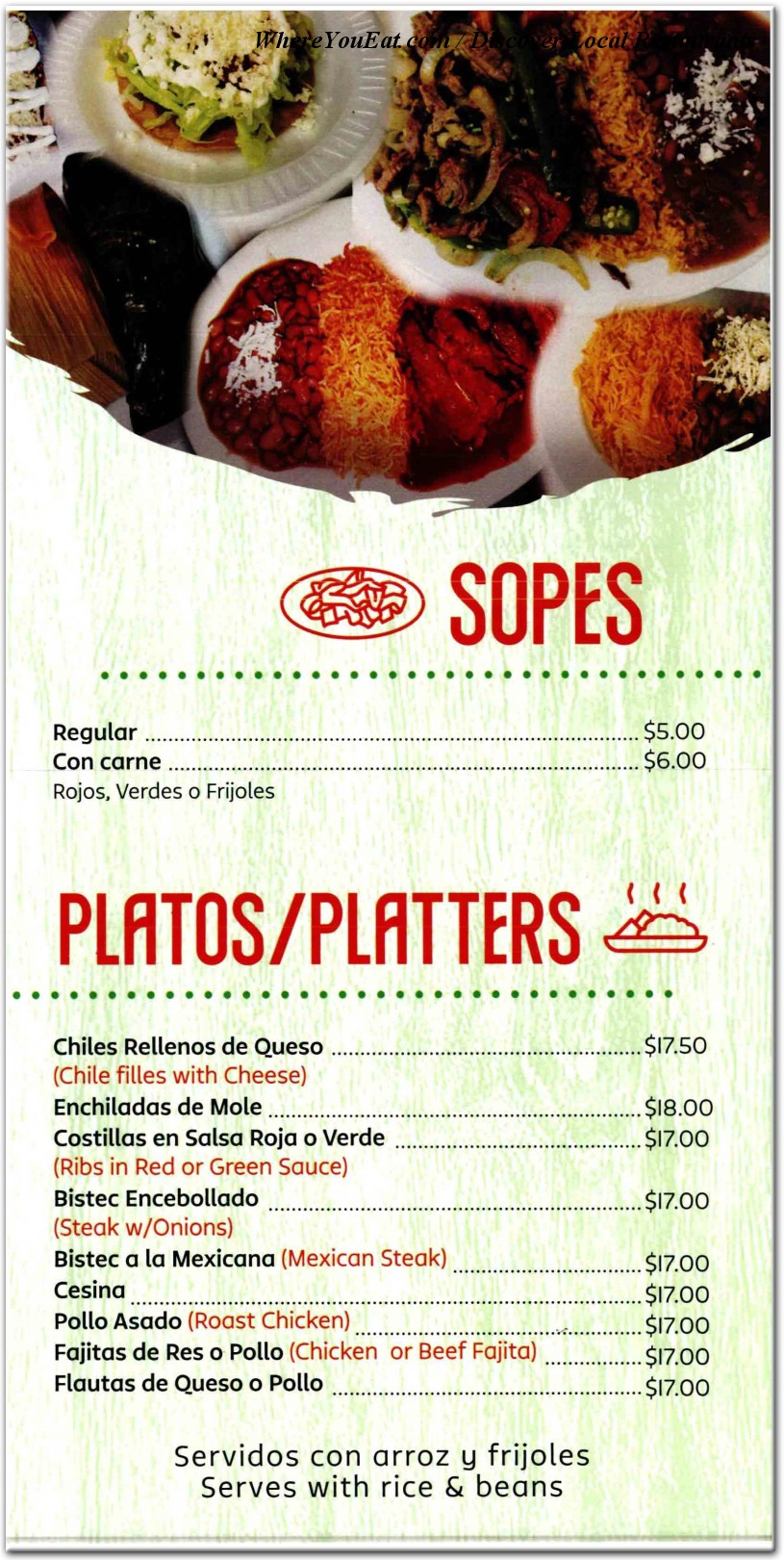 menu image