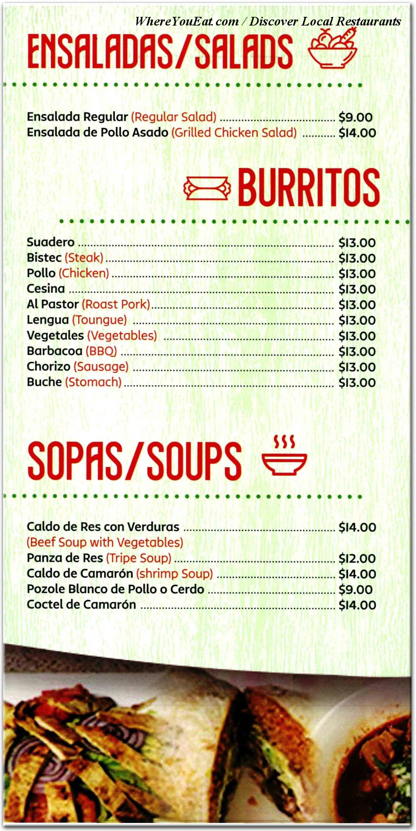 menu image