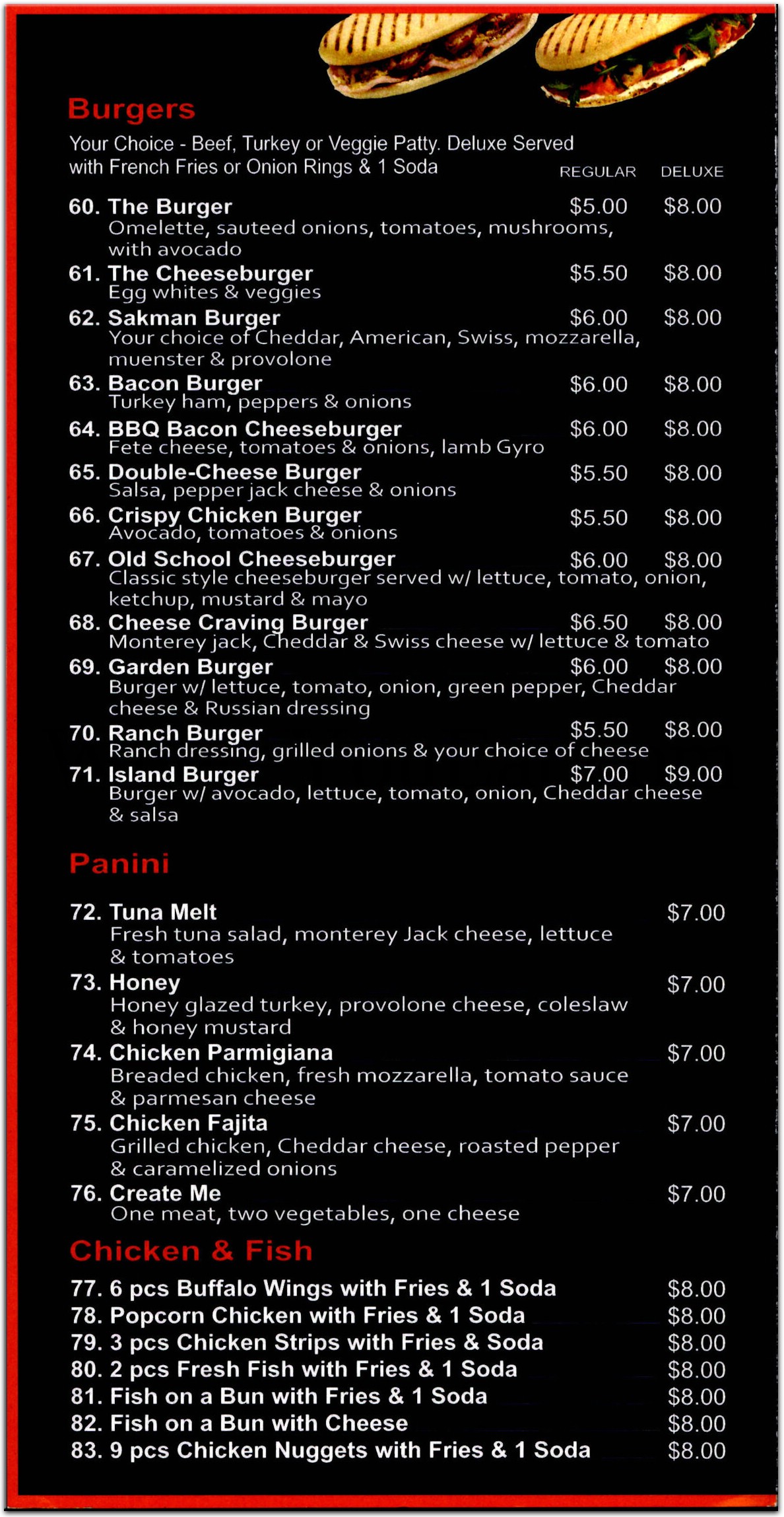 menu image