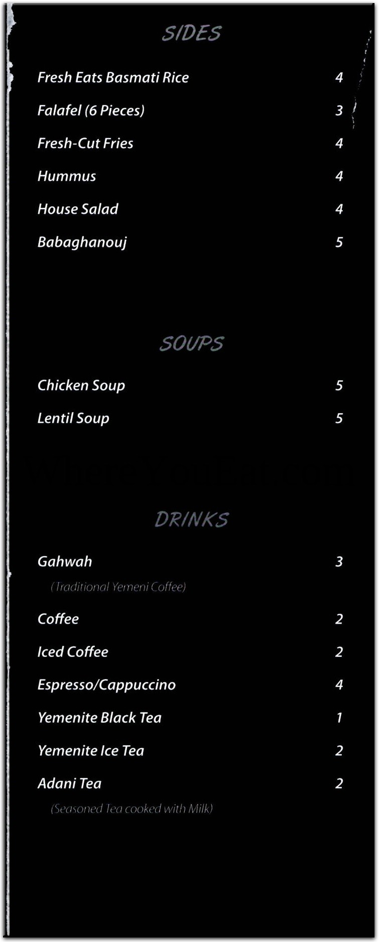 menu image