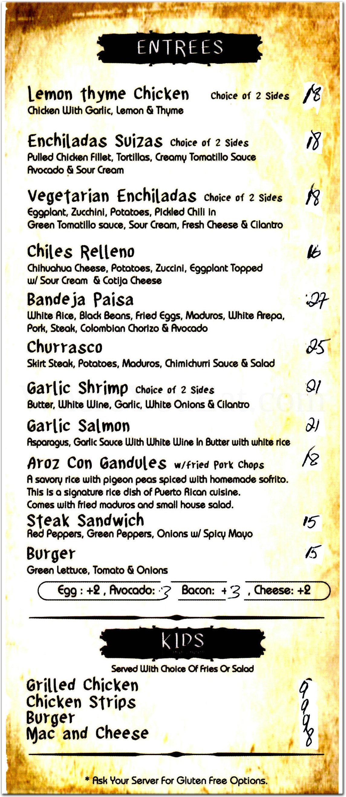 menu image