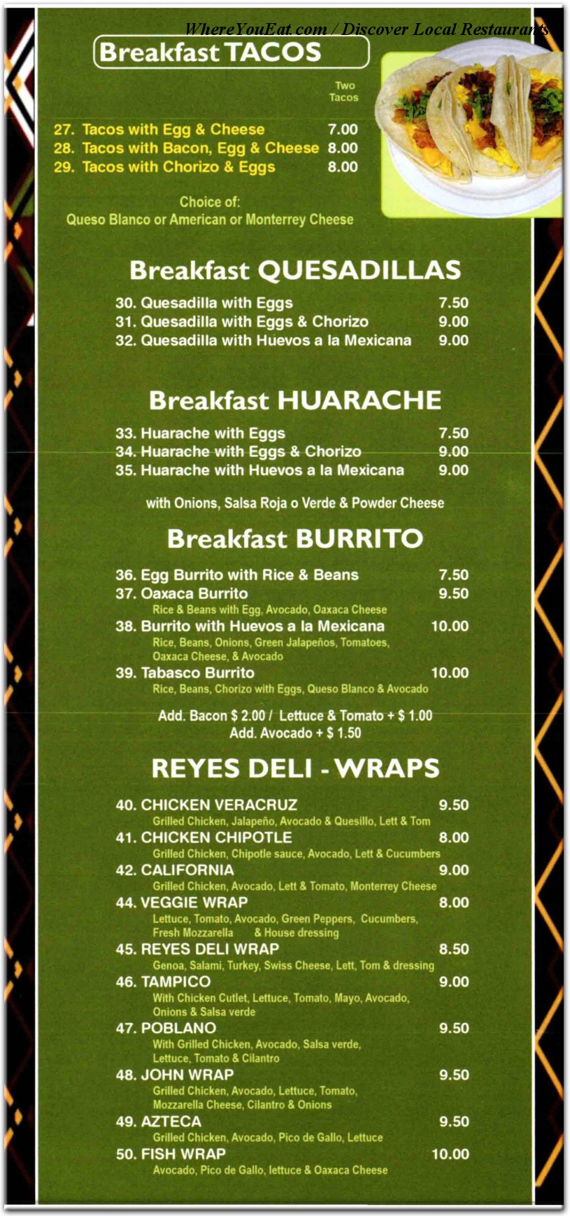 menu image