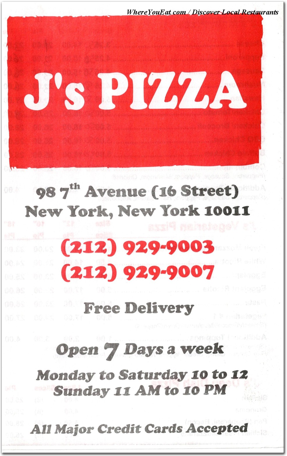 menu image