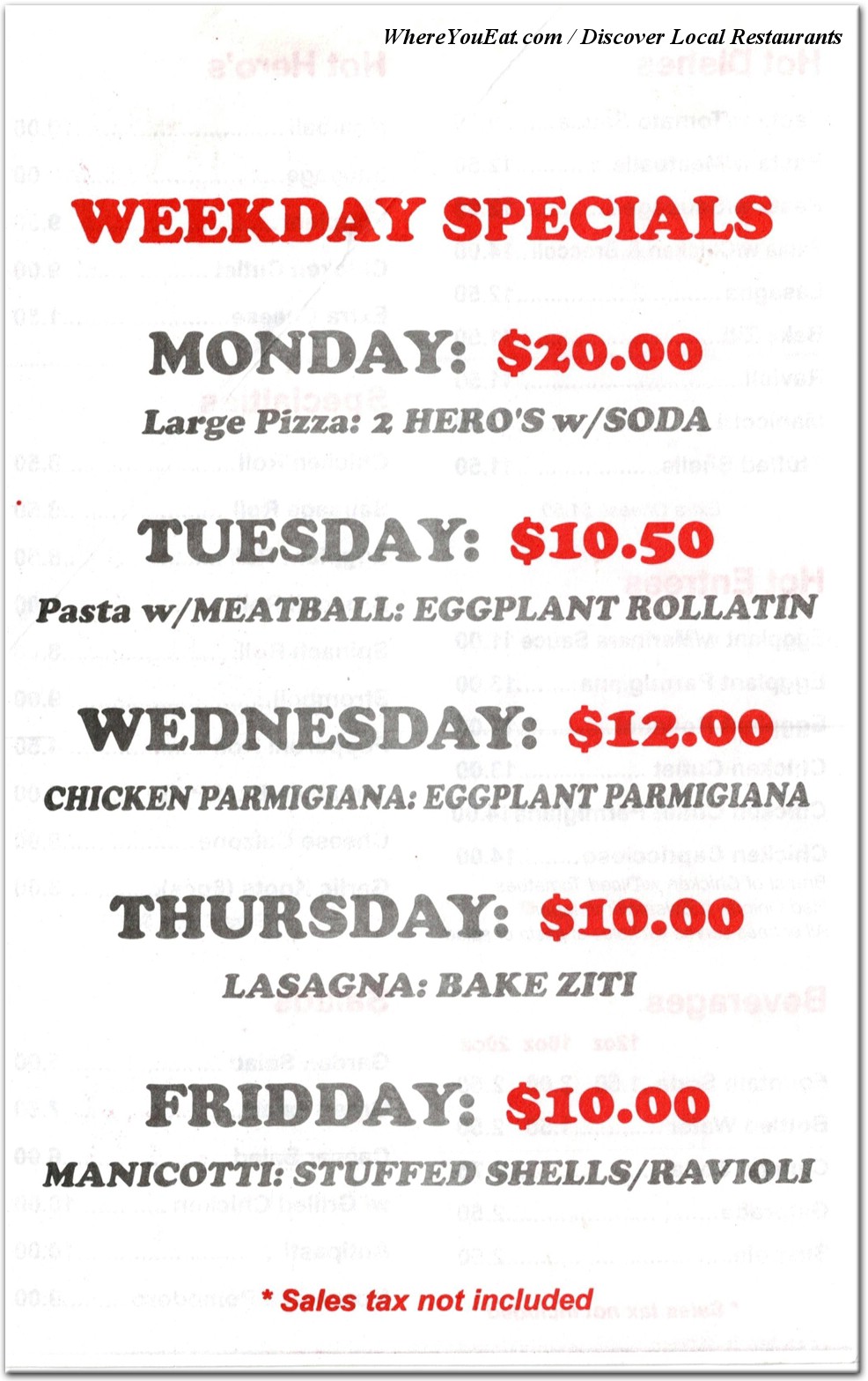menu image