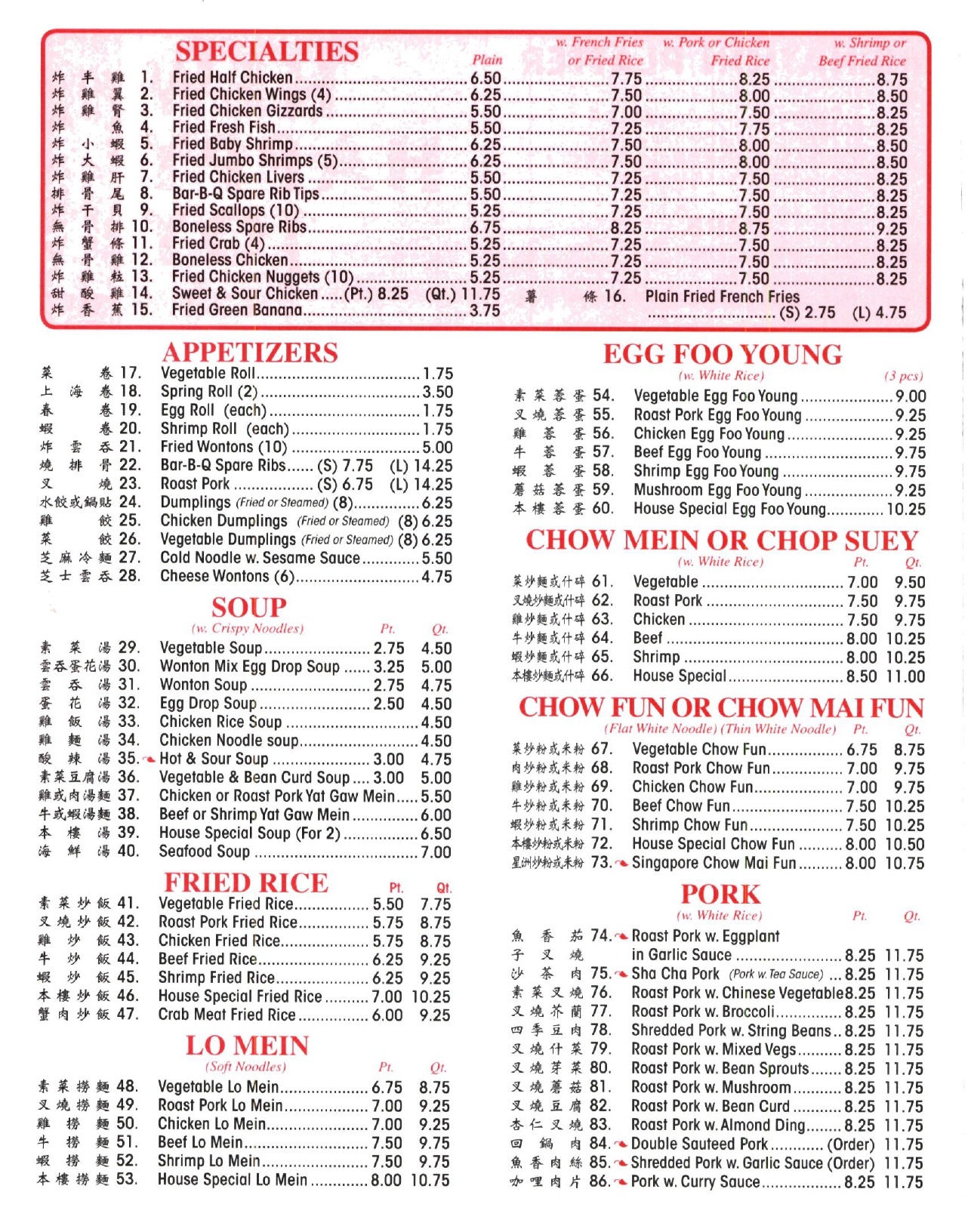 menu image