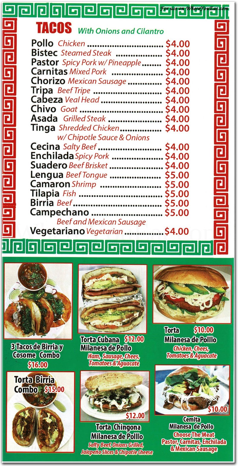 menu image