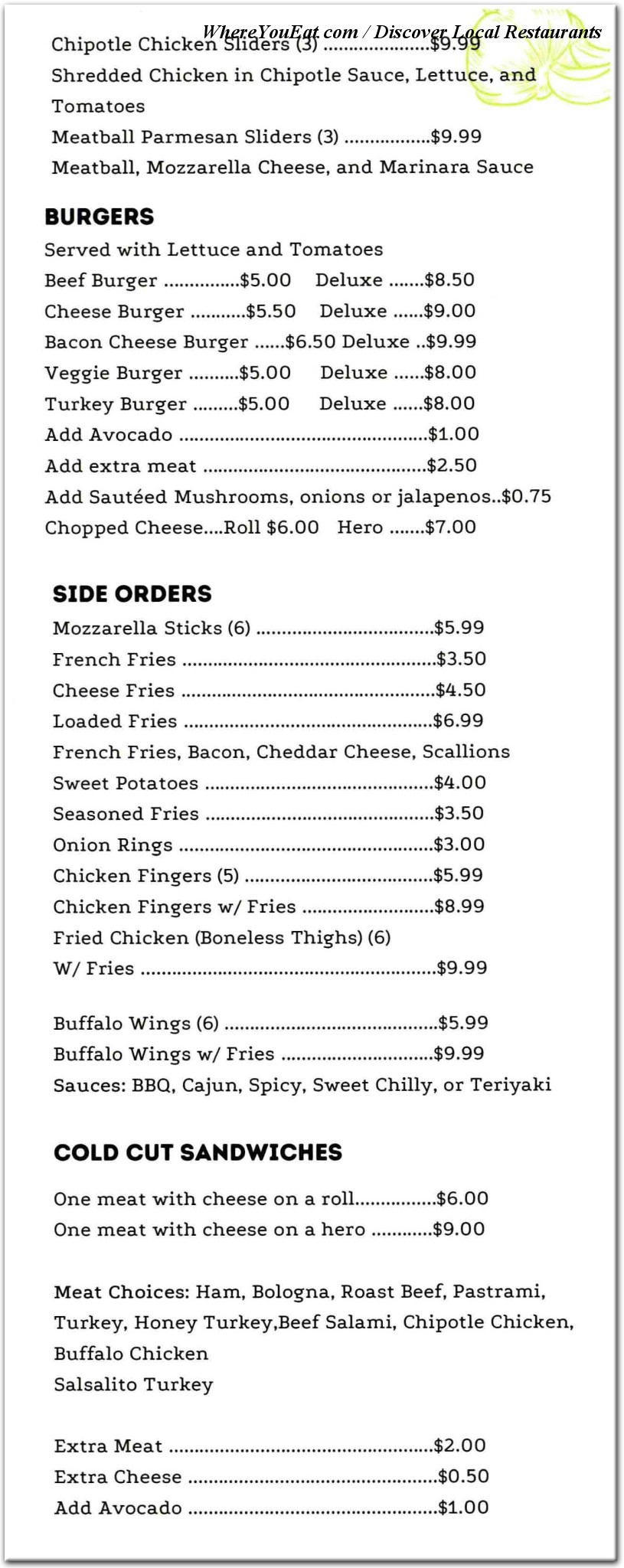 menu image