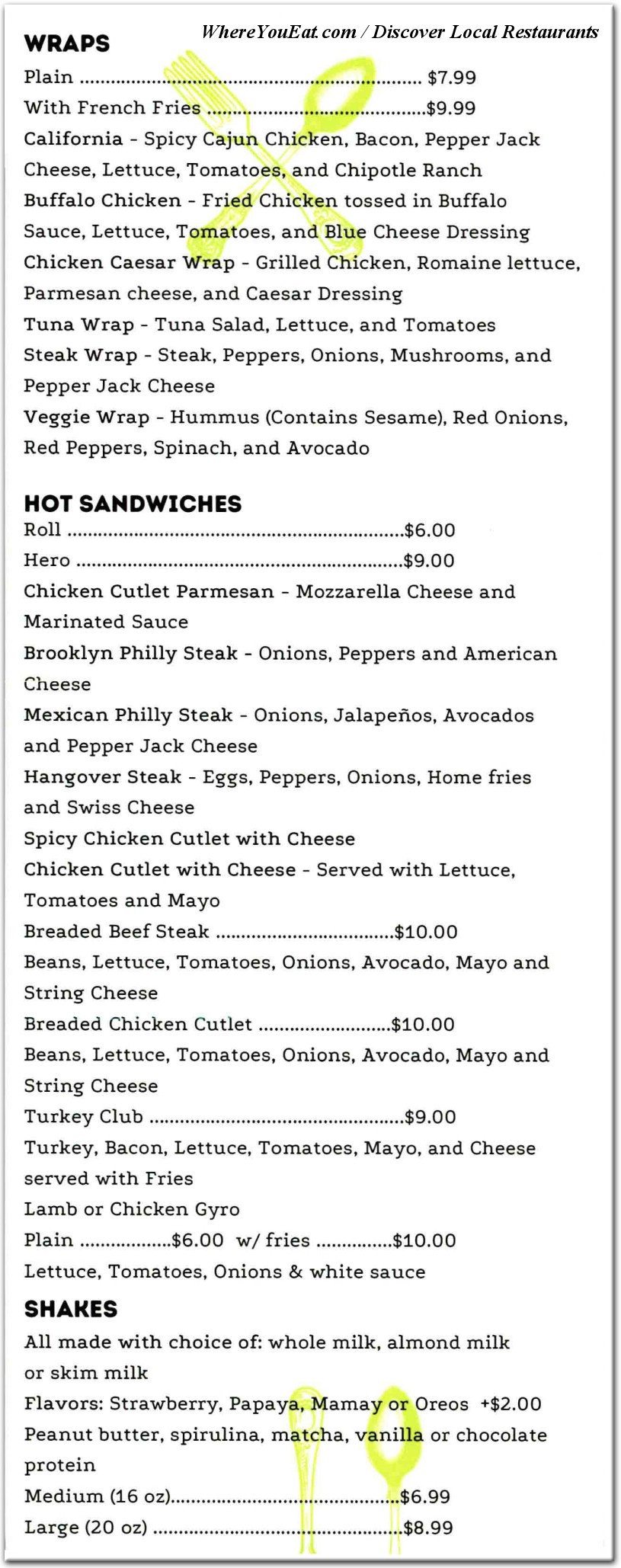 menu image