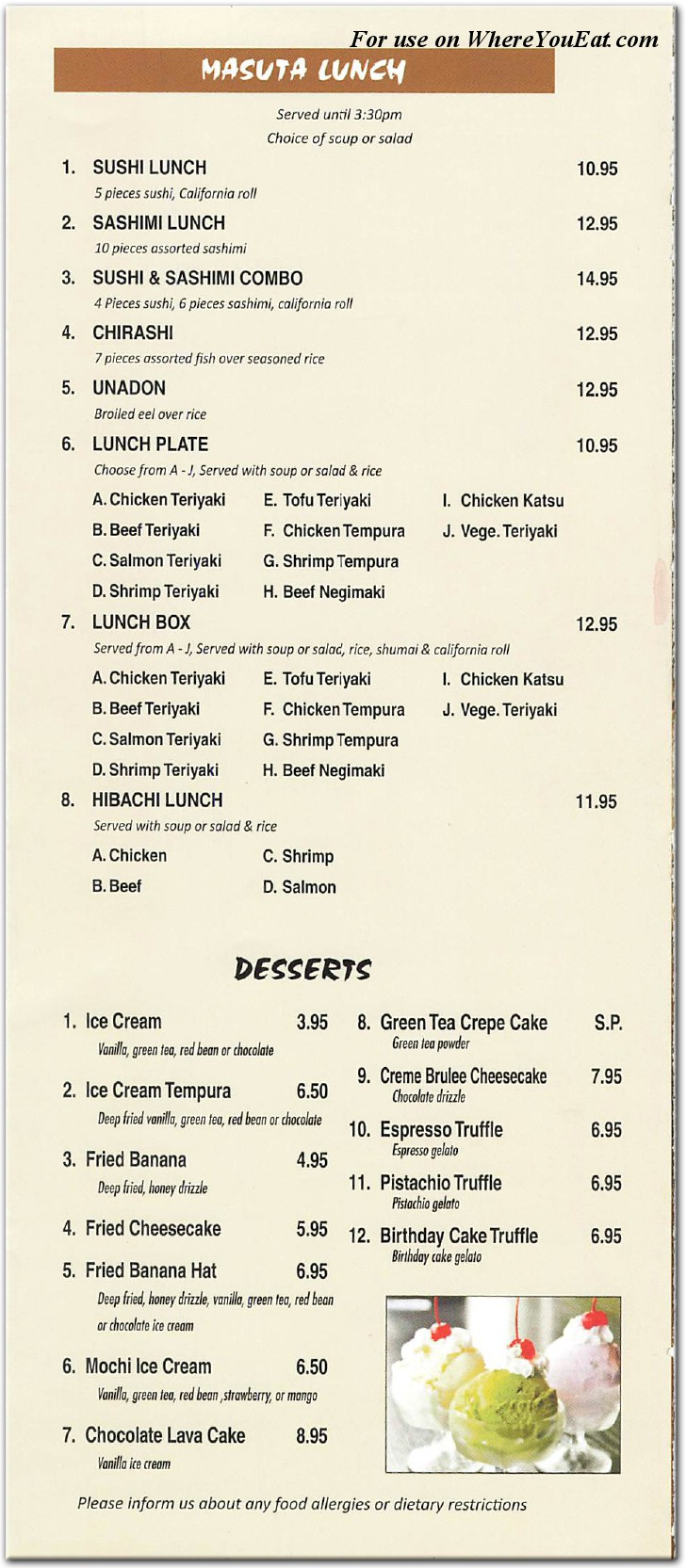 menu image