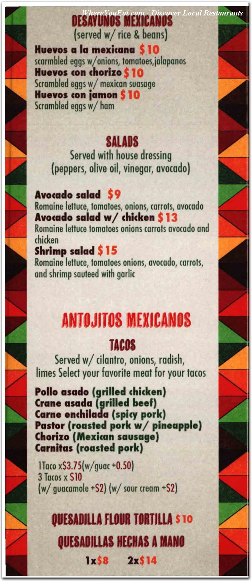 menu image