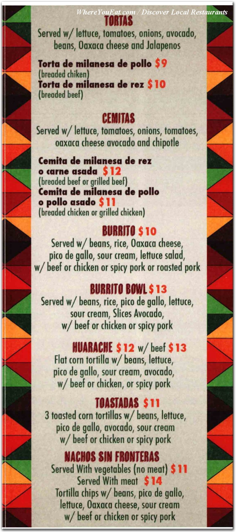 menu image