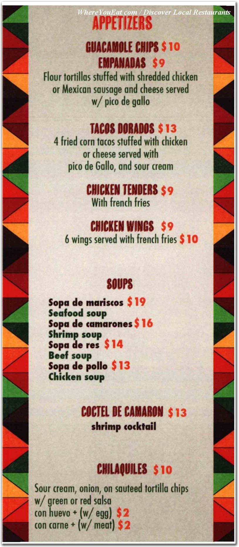 menu image