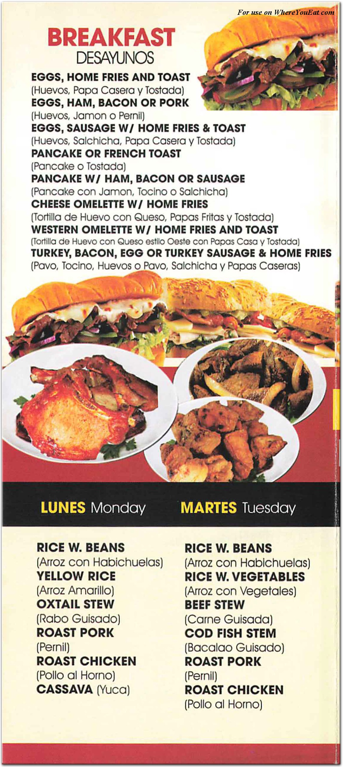 menu image