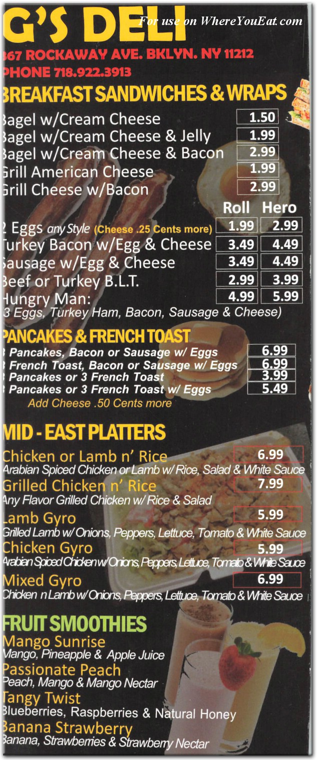 menu image