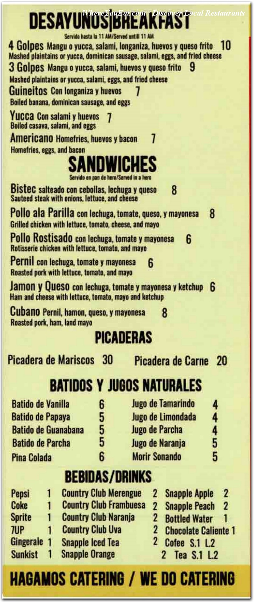 menu image