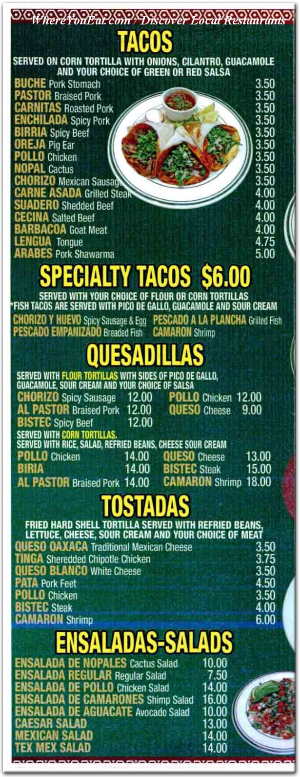 menu image