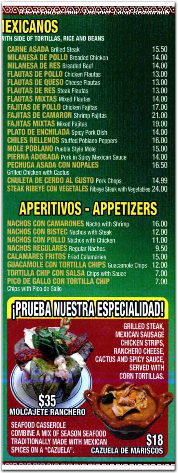 menu image