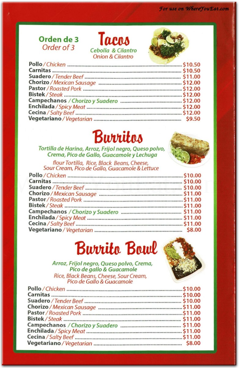 menu image