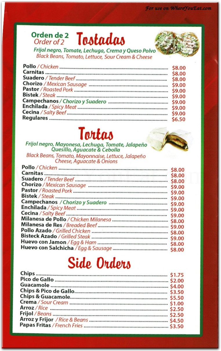 menu image