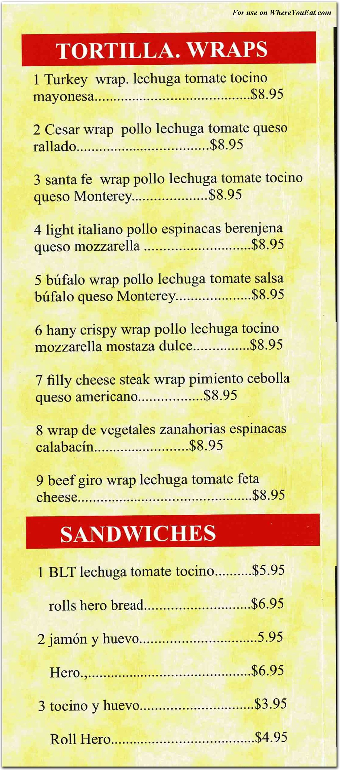 menu image