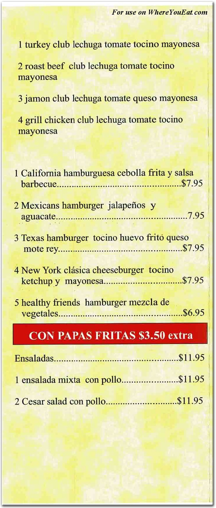 menu image