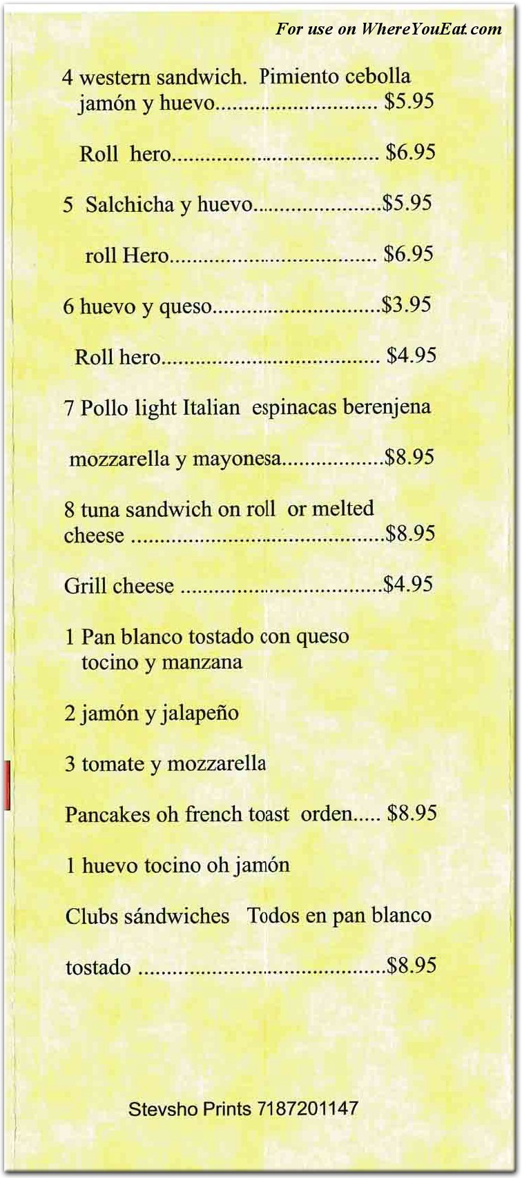 menu image