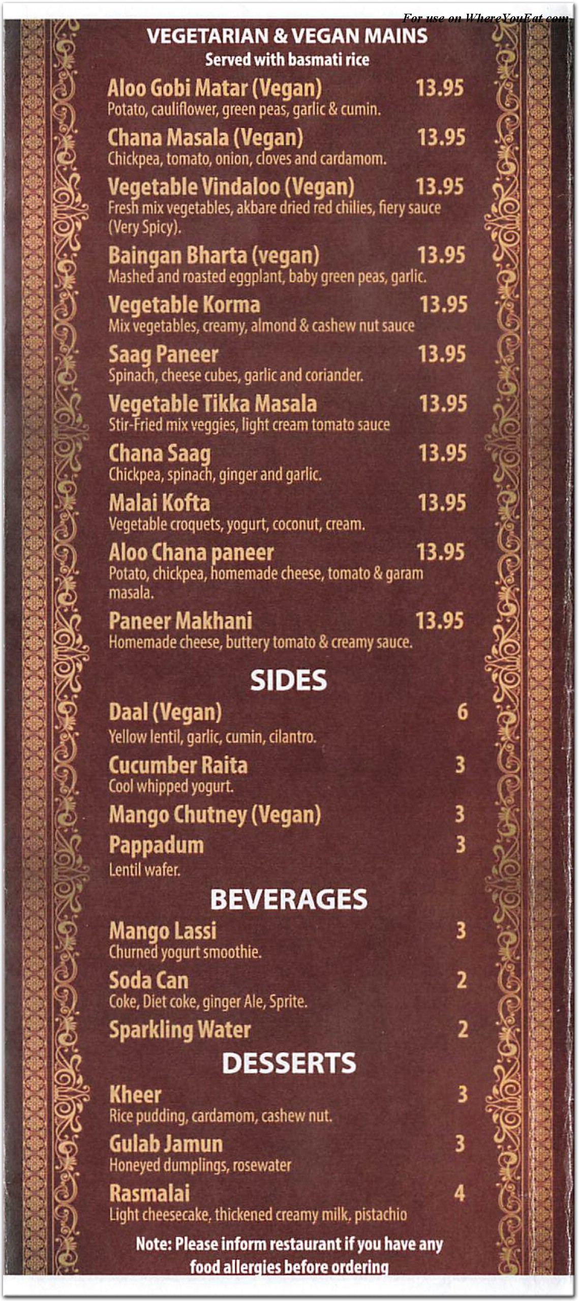 menu image