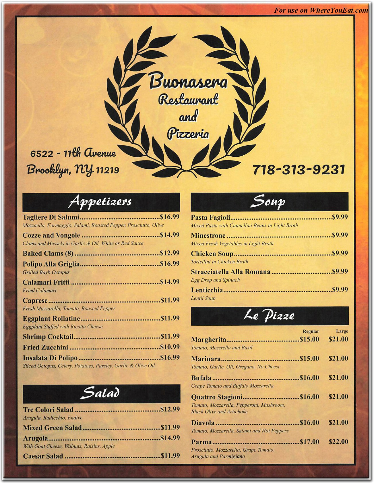 menu image